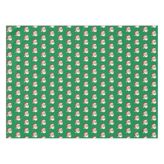 Weihnachtsmanns glückliches Gesicht Tischdecke (Vorderseite (Horizontal))