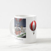 Weihnachtsmanns Heißluftballon Kaffeetasse (Vorderseite Links)