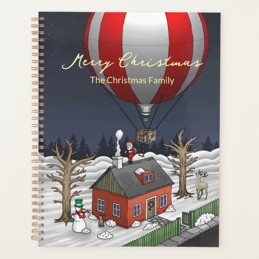 Weihnachtsmanns Heißluftballon Planer (Vorderseite)