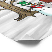 Weihnachtsmanns Heißluftballon Poster (Ecke)
