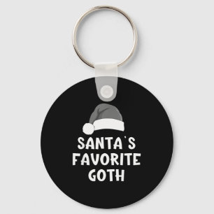 Weihnachtsmanns Lieblings-Goth-Funny-Xmas-Schlafan Schlüsselanhänger