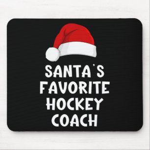 Weihnachtsmanns Lieblings-Hockey-Trainer Lustiges  Mousepad