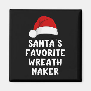 Weihnachtsmanns Lieblings-Kranz-Hersteller Lustige Magnet