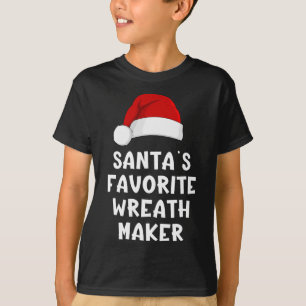 Weihnachtsmanns Lieblings-Kranzbinder Lustiger Wei T-Shirt