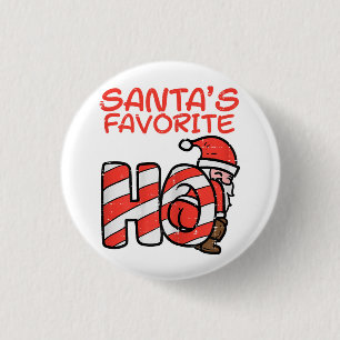 Weihnachtsmanns Lieblings Lustiger Unartiger Erwac Button