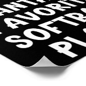 Weihnachtsmanns Lieblings-Softll-Player Lustiger X Poster (Ecke)