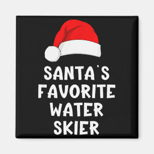 Weihnachtsmanns Lieblings-Wasserskifahrer Skifahre Magnet