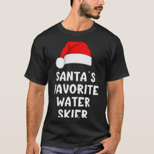 Weihnachtsmanns Lieblings-Wasserskifahrer Skifahre T-Shirt