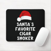 Weihnachtsmanns Lieblings-Zigarrenraucher Lustiges Mousepad (Mit Mouse)