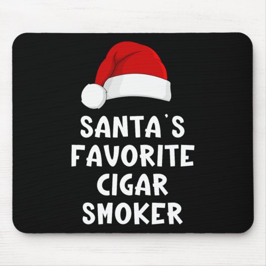 Weihnachtsmanns Lieblings-Zigarrenraucher Lustiges Mousepad (Vorne)