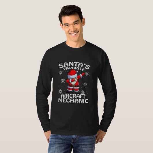 Weihnachtsmann's Lieblingsflugzeug T-Shirt (Vorne ganz)