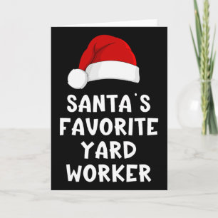 Weihnachtsmanns Lieblingsgartenarbeiter Lustiger P Karte