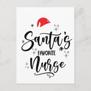 Weihnachtsmanns Lieblingskrankenschwester Weihnach Feiertagspostkarte