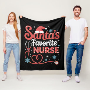 Weihnachtsmanns Lieblingskrankenschwester Weihnach Fleecedecke