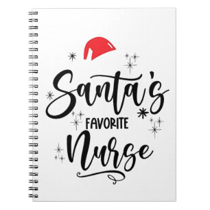 Weihnachtsmanns Lieblingskrankenschwester Weihnach Notizblock