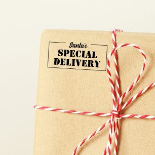 Weihnachtsmanns Speziallieferung Gummistempel