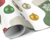 Weihnachtsmanns Strumpf Geschenkpapier (Rolleneckpunkt)