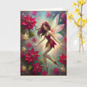 Weihnachtsmannschaft - Auburn Hair Karte (Gelbe Blume)