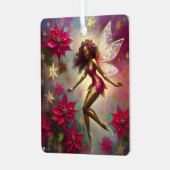 Weihnachtsmannschaft - Braun Naturhaar Ornament Aus Metall (Vorderseite links)