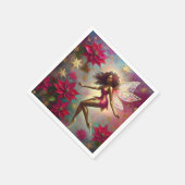 Weihnachtsmannschaft - Braun Naturhaar Serviette (Ecke)