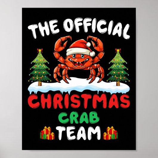 Weihnachtsmannschaft - Crab Tragen Weihnachtsmannm Poster (Vorne)