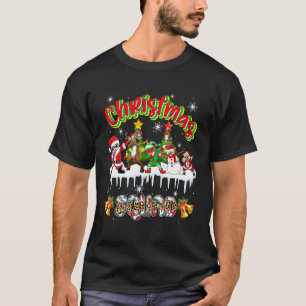 Weihnachtsmannschaft Dabbing Mops Hund Santa Renti T-Shirt