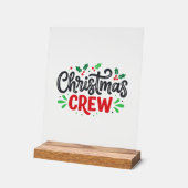 Weihnachtsmannschaft Festliche Feiertage Acrylschild (Winkel)