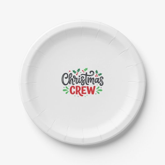 Weihnachtsmannschaft Festliche Feiertage Pappteller (Vorderseite)