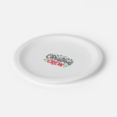 Weihnachtsmannschaft Festliche Feiertage Pappteller (Schrägansicht)
