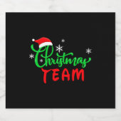 Weihnachtsmannschaft Funny Family Matching Geschen Schaumweinetikett (Einzelnes Label)