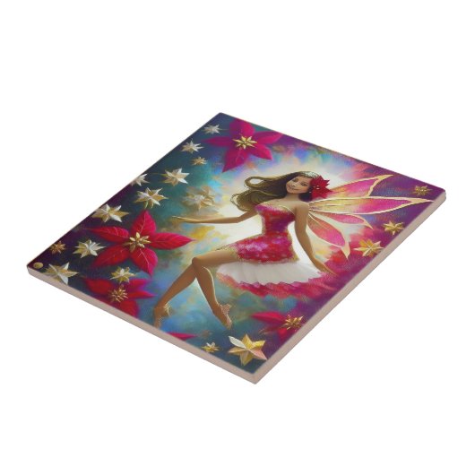 Weihnachtsmannschaft - Hellbraune Haare Fliese (Seite)