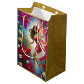 Weihnachtsmannschaft - Hellbraune Haare Mittlere Geschenktüte (Vorderseite Schrägansicht)