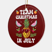 Weihnachtsmannschaft im Juli Santa Sarcastic Spaß Keramik Ornament (Links)