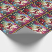 Weihnachtsmannschaft - Kupfer Ingwer Haar Geschenkpapier (Ecke)