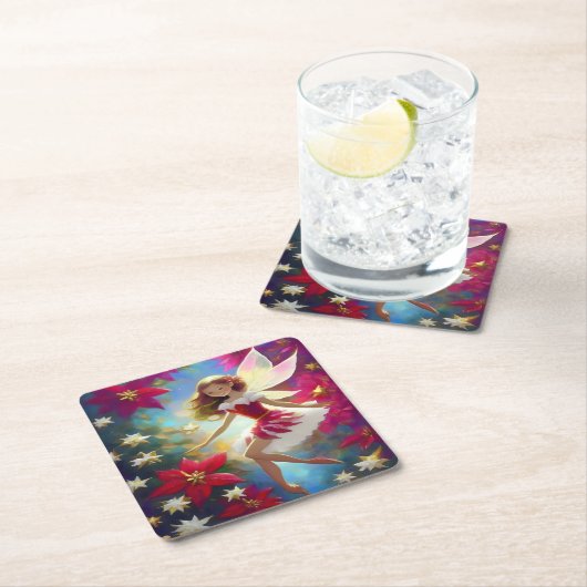 Weihnachtsmannschaft - Kupfer Ingwer Haar Rechteckiger Pappuntersetzer (Vor Ort)