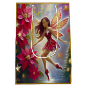 Weihnachtsmannschaft - Light Auburn Hair Mittlere Geschenktüte (Rückseite)