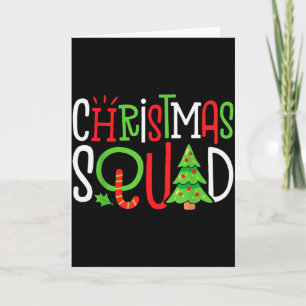 Weihnachtsmannschaft Lustiger Weihnachtsbaum Famil Karte