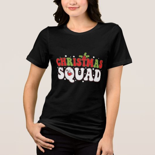 Weihnachtsmannschaft | Lustiges passendes Holiday- Tri-Blend Shirt (Vorderseite)