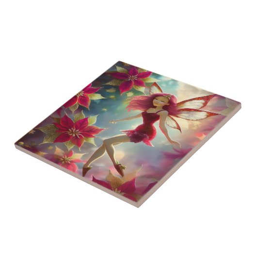 Weihnachtsmannschaft - Rose Rotes Haar Fliese (Seite)