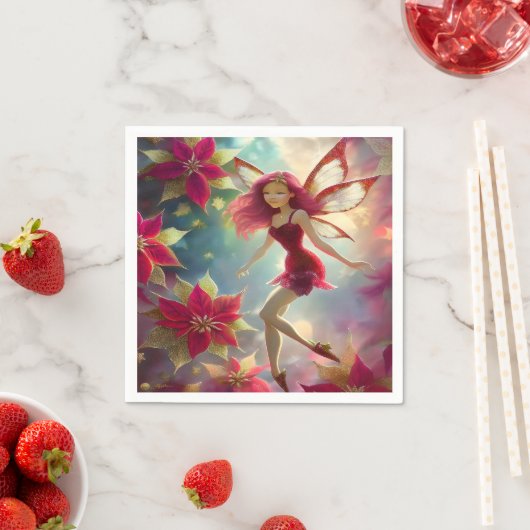 Weihnachtsmannschaft - Rose Rotes Haar Serviette (Beispiel)