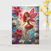 Weihnachtsmannschaft - Rotes Haar Karte (Gelbe Blume)