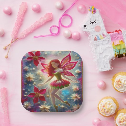 Weihnachtsmannschaft - Rotes Haar Pappteller (Party)