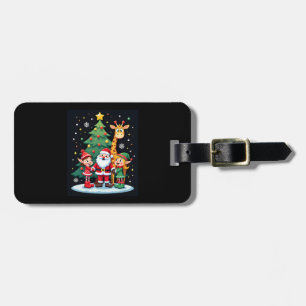 Weihnachtsmannschaft Santa Giraffe Elf Dabbing pas Gepäckanhänger