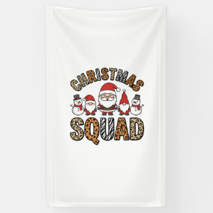 Weihnachtsmannschaft Santa Schneemann Leoparden-Dr Banner
