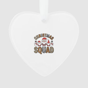 Weihnachtsmannschaft Santa Schneemann Leoparden-Dr Ornament