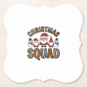 Weihnachtsmannschaft Santa Schneemann Leoparden-Dr Untersetzer