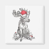 Weihnachtsmannschaft sitzen mit Geschenken Designe Magnet (Vorne)