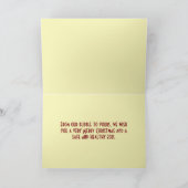 Weihnachtsmannschaft Spread Freude nicht Germs Cov Karte (Innenseite)