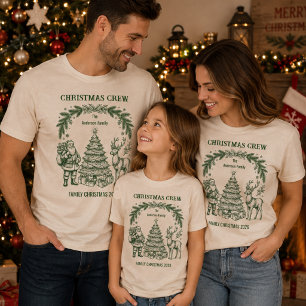 Weihnachtsmannschaft Vintage-Rentier Santa T-Shirt
