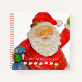 Weihnachtsmannschaft Weihnachts-Abendessen Rezepte Notizblock (Vorderseite)